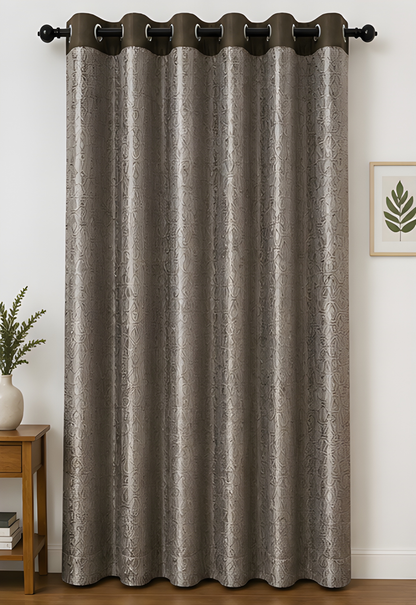 LOOVOX Brown Opaque,Blackout Heavy Fabric Window Curtain (5 Feet - 152 cm & 4 Feet - 122 cm - Pack of 1)