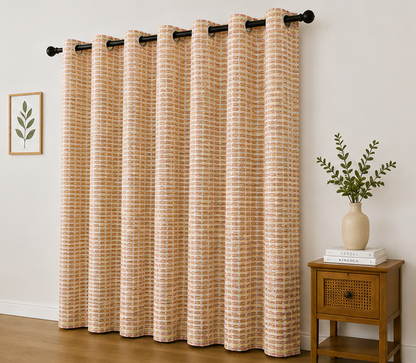 LOOVOX Pink Cotton-Blend Woven Fabric Window Curtain (5 Feet - 152 cm & 4 Feet - 122 cm - Pack of 1)