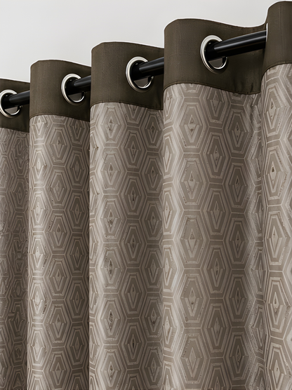 LOOVOX Brown Opaque,Blackout Heavy Fabric Window Curtain (5 Feet - 152 cm & 4 Feet - 122 cm - pack of 2)