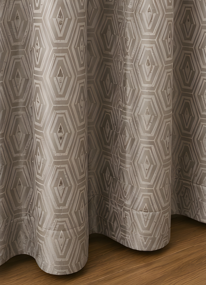 LOOVOX Brown Opaque,Blackout Heavy Fabric Door Curtain (7 Feet - 214 cm & 4 Feet - 122 cm - pack of 2)
