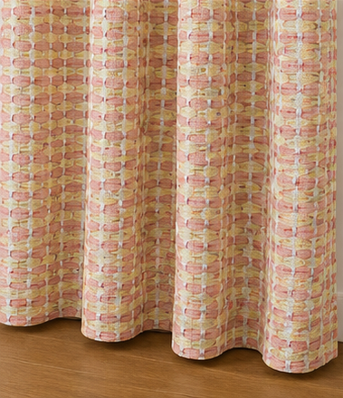 LOOVOX Pink Cotton-Blend Woven Fabric Window Curtain (5 Feet - 152 cm & 4 Feet - 122 cm - Pack of 2)