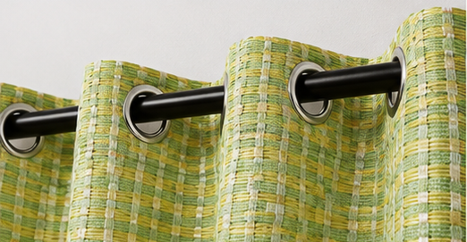 LOOVOX Green Cotton-Blend Woven Fabric Window Curtain (5 Feet - 152 cm & 4 Feet - 122 cm - Pack of 2)