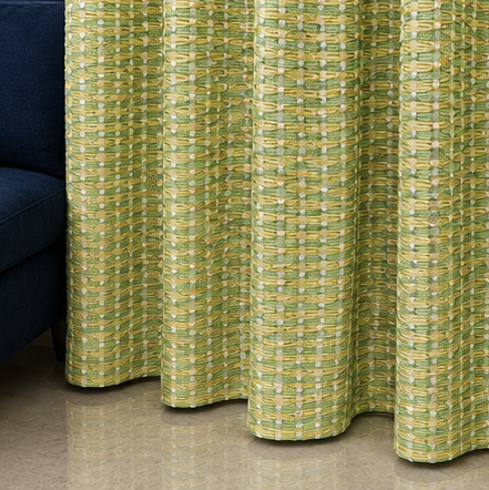 LOOVOX Green Cotton-Blend Woven Fabric Door Curtain (7 Feet - 214 cm & 4 Feet - 122 cm - Pack of 1)