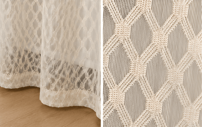 LOOVOX Sandal (Light Yellow) Sheer,Voile Fabric Door Curtain (7 Feet - 214 cm & 4 Feet - 122 cm - Pack of 1)