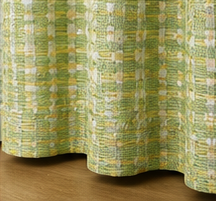 LOOVOX Green Cotton-Blend Woven Fabric Window Curtain (5 Feet - 152 cm & 4 Feet - 122 cm - Pack of 2)