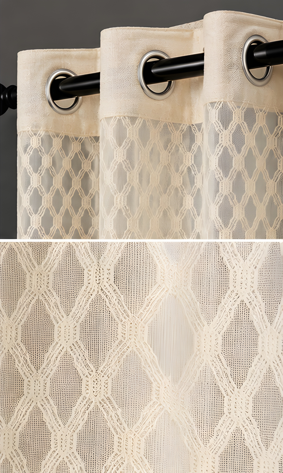 LOOVOX Sandal (Light Yellow) Sheer,Voile Fabric Window Curtain (5 Feet - 152 cm & 4 Feet - 122 cm - Pack of 1)