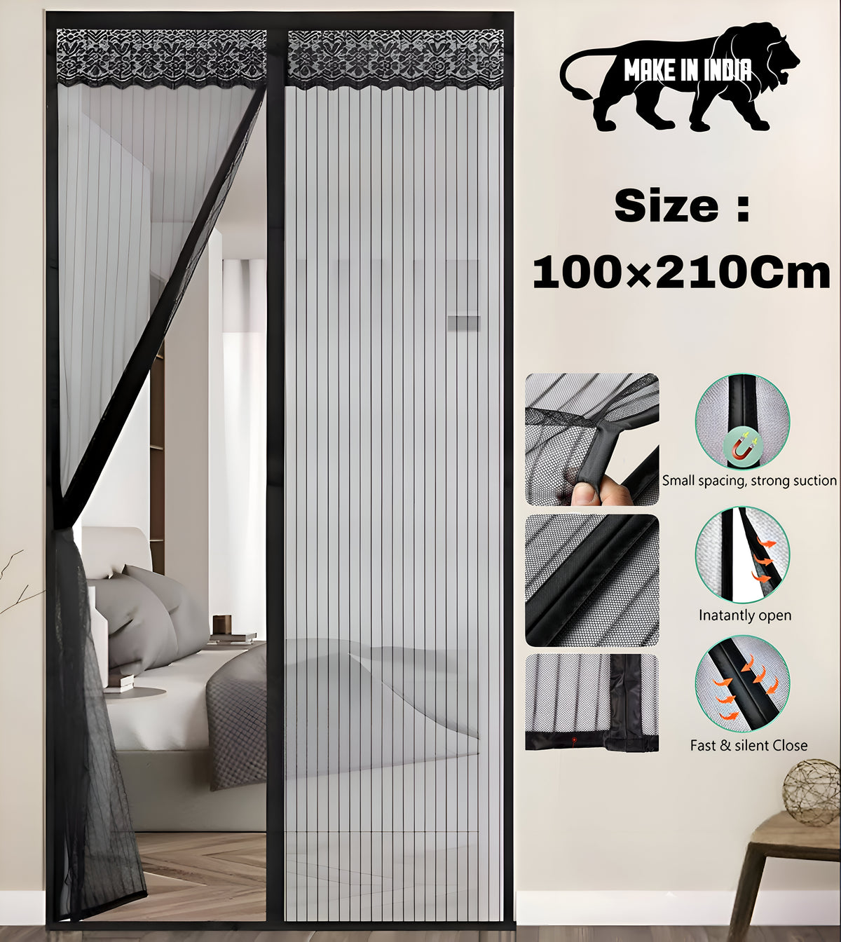 Magnetic Mosquito Curtains 100 x 210 cm