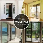 A2ZEN Heavy Duty Magnetic Door Net Polyester Washable For Musquito & Insects - No Drilling Easy Install (Black, Frame Hung)