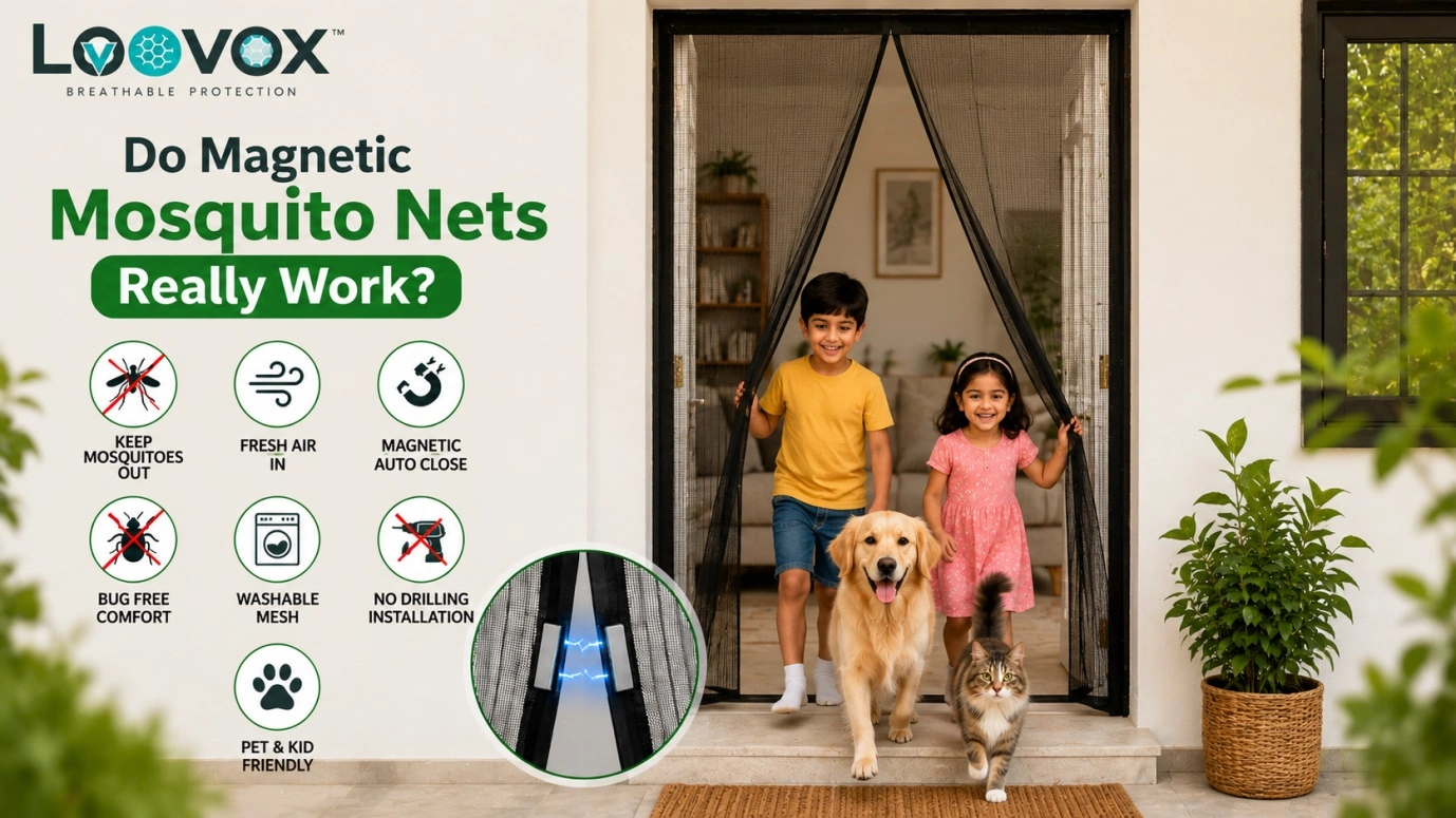 Do magnetic mosquito nets really work? Self-closing magnetic mesh door keeping mosquitoes out